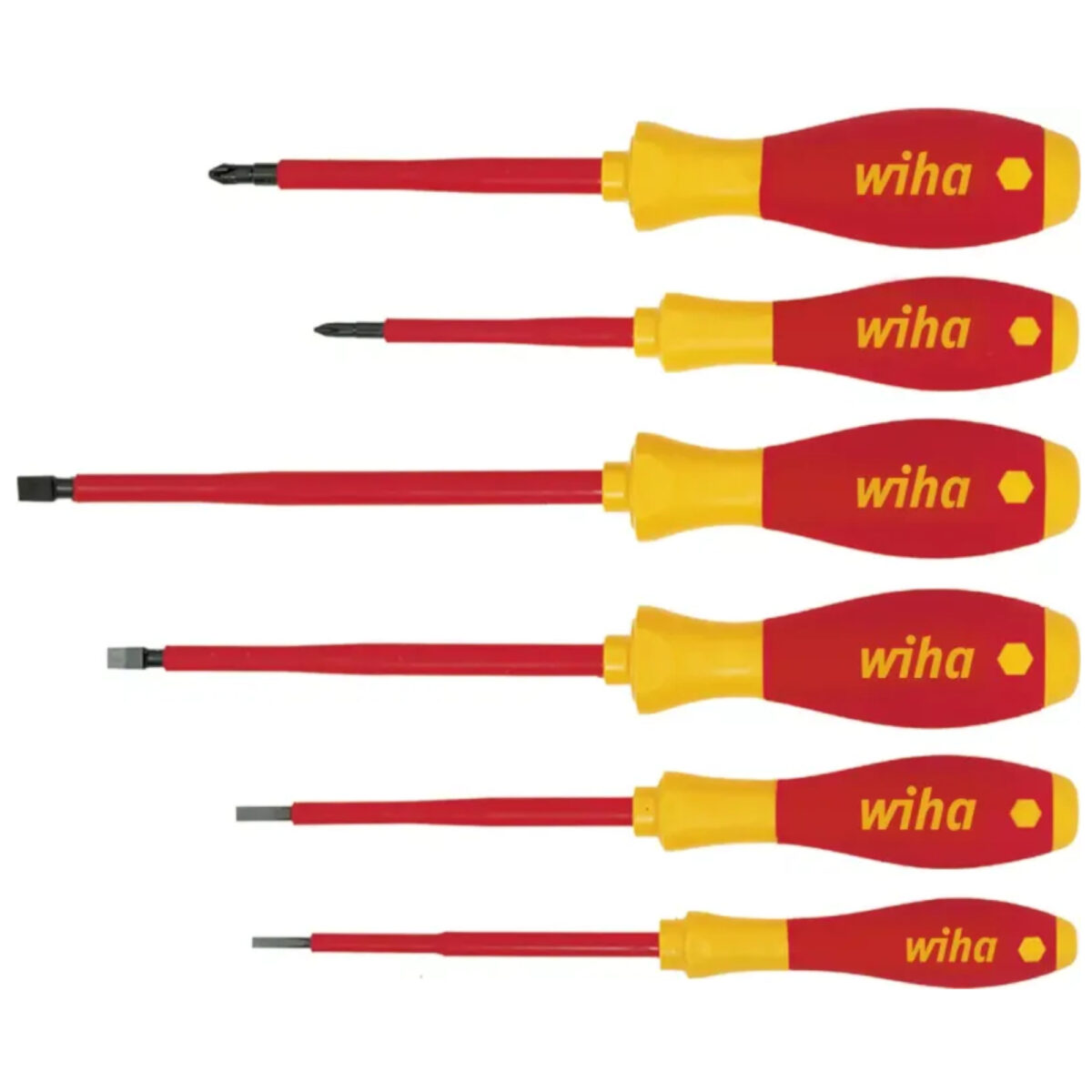 Wiha VDE Geïsoleerde Schroevendraaierset SoftFinish Electric - Sleufkop, Phillips - 6-delig - Afbeelding 6