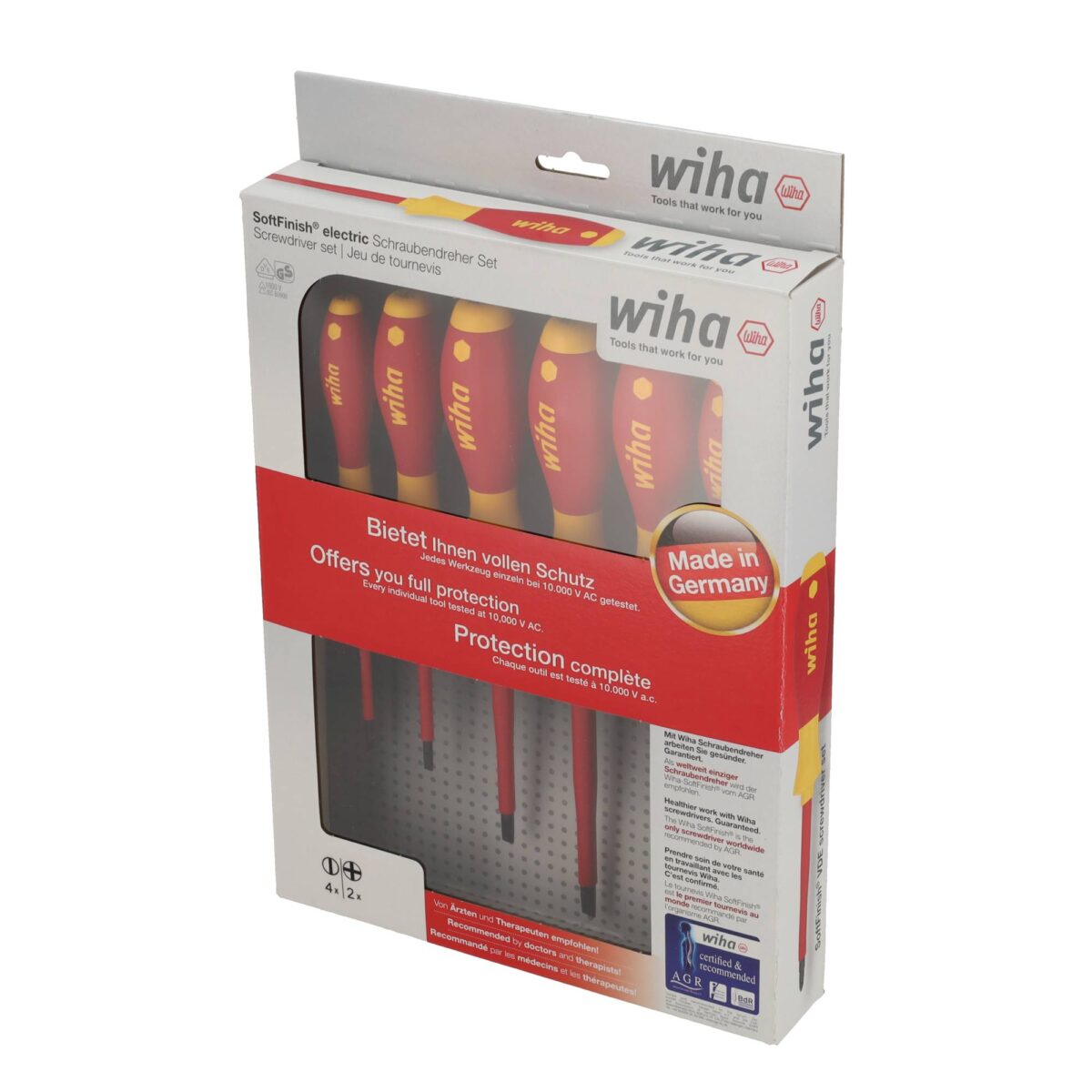 Wiha VDE Geïsoleerde Schroevendraaierset SoftFinish Electric - Sleufkop, Phillips - 6-delig - Afbeelding 3