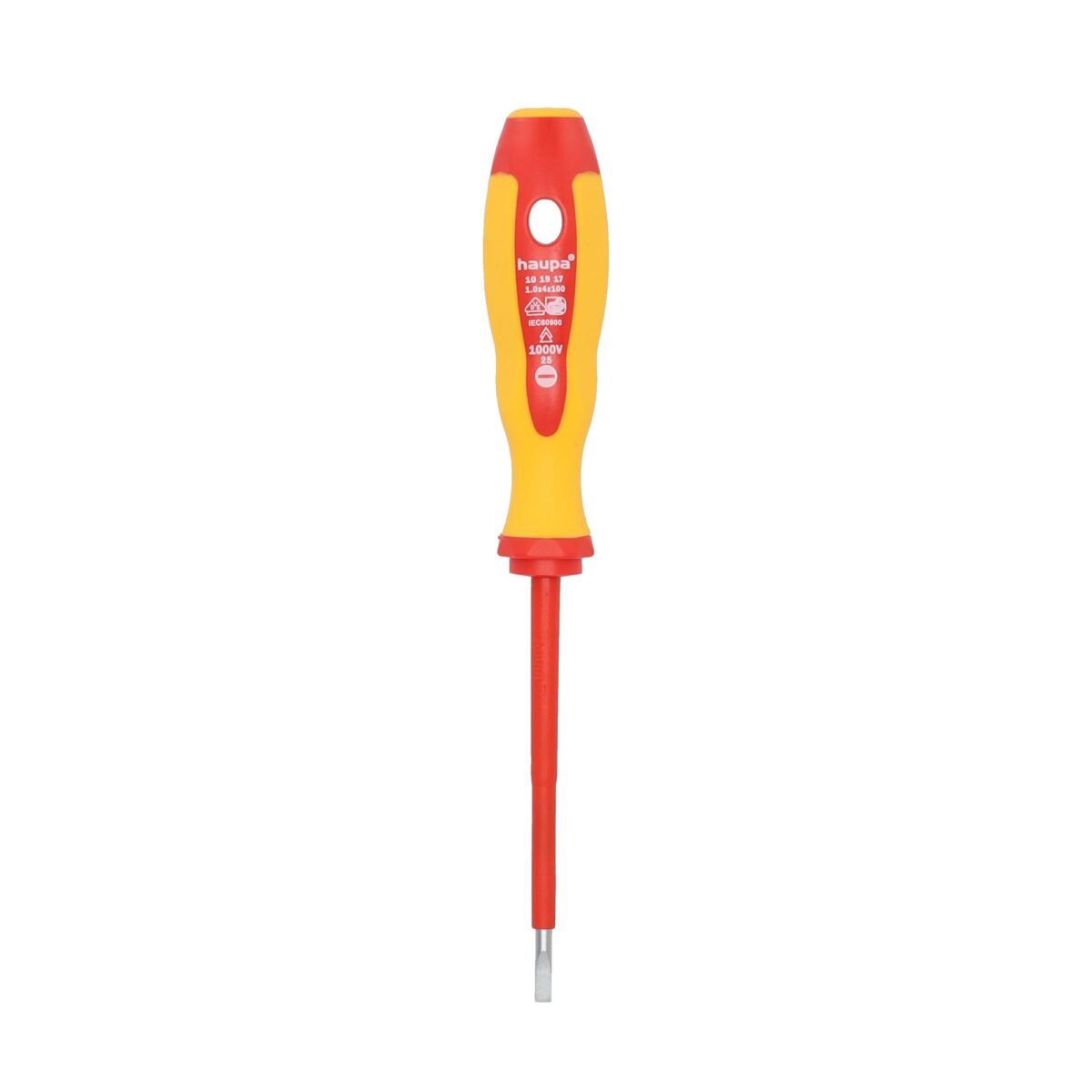 Haupa VDE Geïsoleerde Sleufschroevendraaier 4 x 1,0 x 100 mm - Afbeelding 2