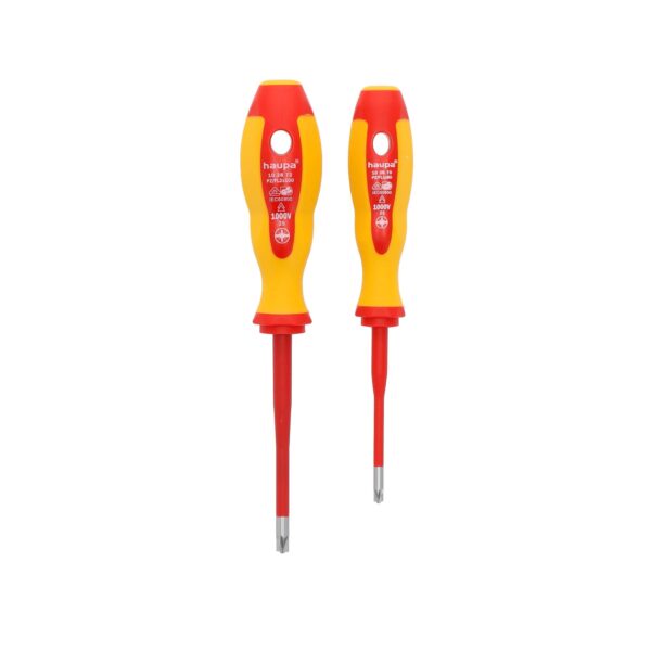 Haupa VDE Geïsoleerde Kruiskopschroevendraaierset HupSlim PZ/FL 1 & 2