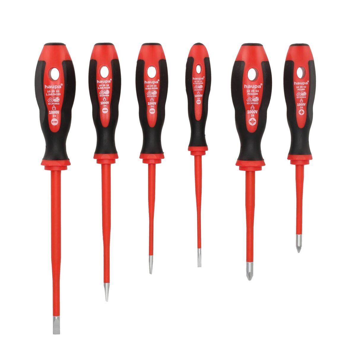 Haupa VDE Geïsoleerde Schroevendraaierset HupSlim PZ 6-delig - Afbeelding 1