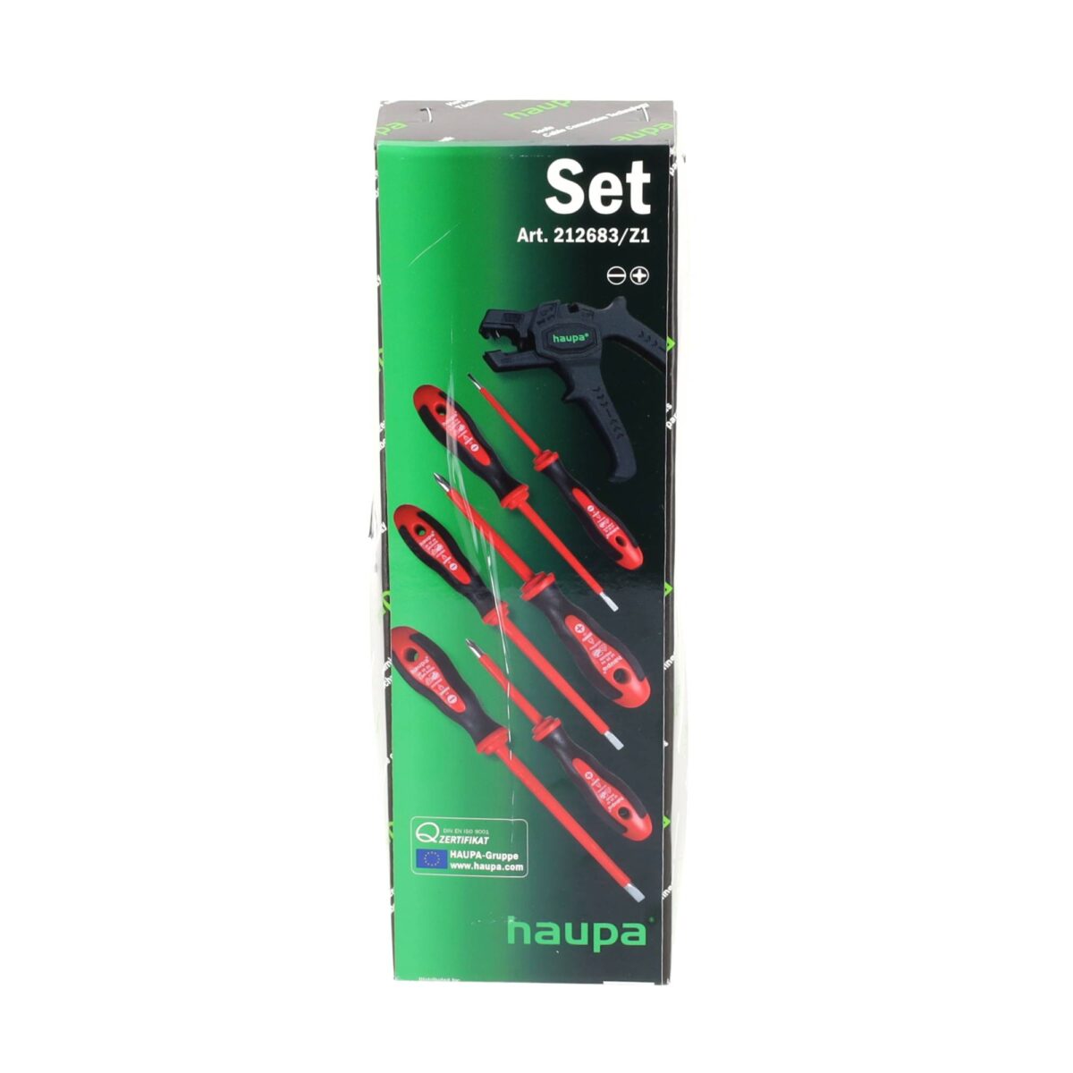 Haupa VDE Geïsoleerde Schroevendraaierset 7-delig + Automatische Kabelstripper - Afbeelding 1