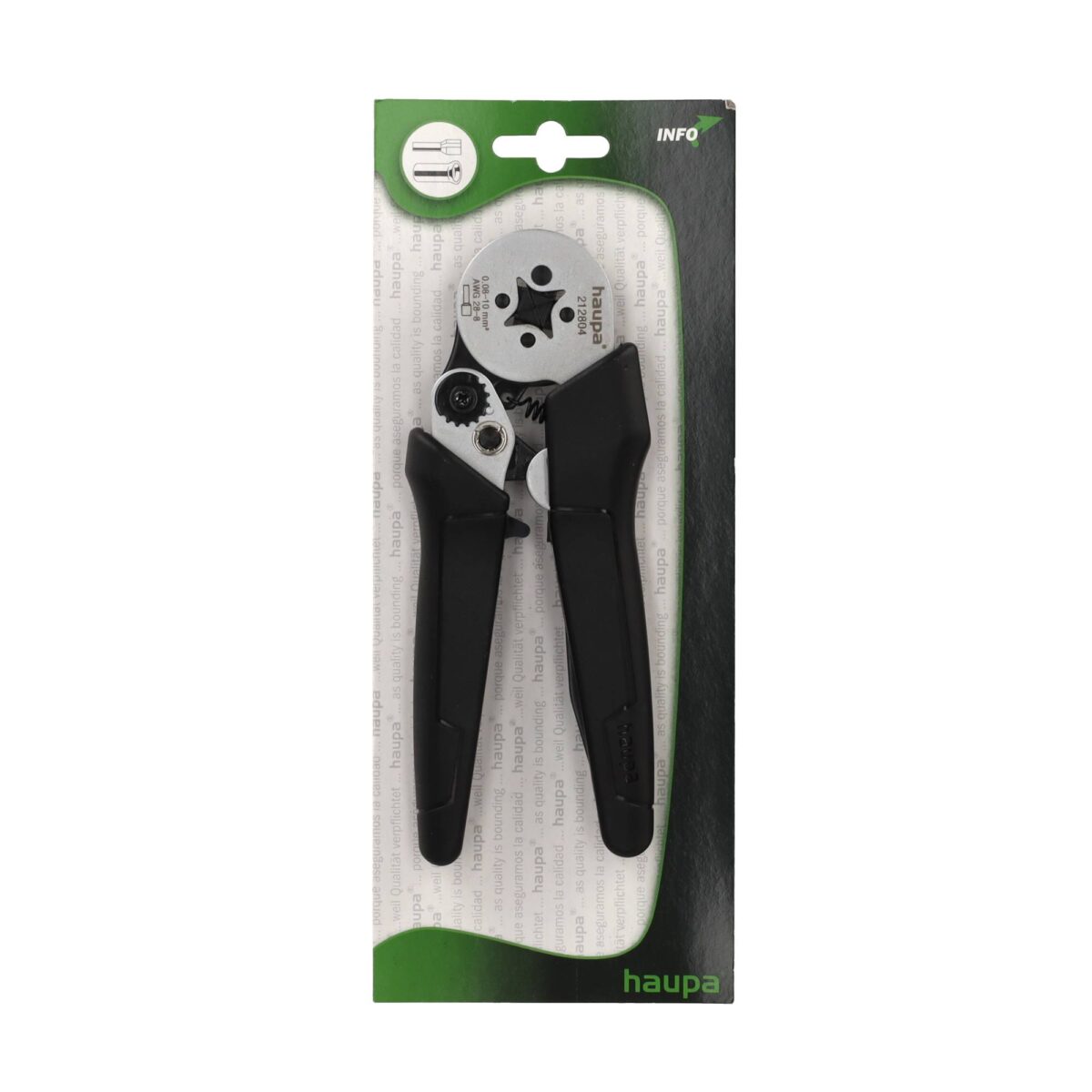 Haupa Krimptang HUPsquare10 Adereindhulzen 0,08-10 mm² Vierkant - Afbeelding 5