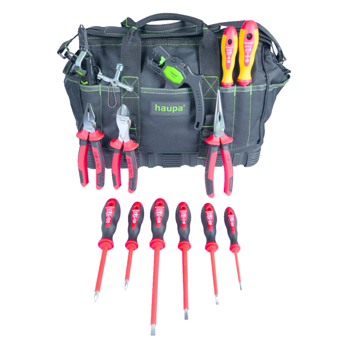 Haupa VDE Geïsoleerde Gereedschapstas ToolBag XL Go 14-delig - Afbeelding 1