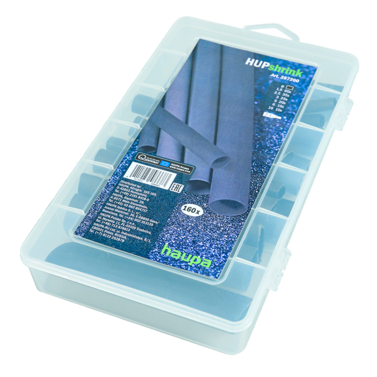 Haupa Krimpkous set zwart 160-delig - Afbeelding 4