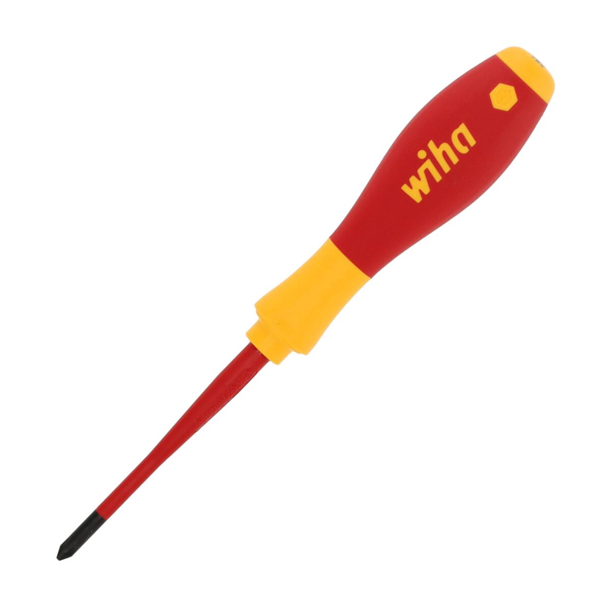 Wiha VDE Geïsoleerde Kruiskop Schroevendraaier SoftFinish Electric SlimFix PH1 x 80 mm - Afbeelding 1