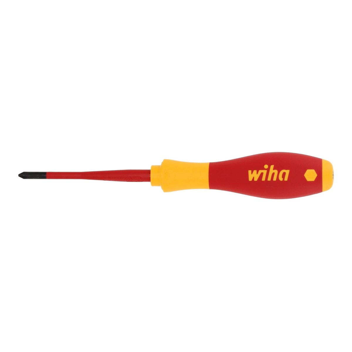 Wiha VDE Geïsoleerde Kruiskop Schroevendraaier SoftFinish Electric SlimFix PH1 x 80 mm - Afbeelding 2