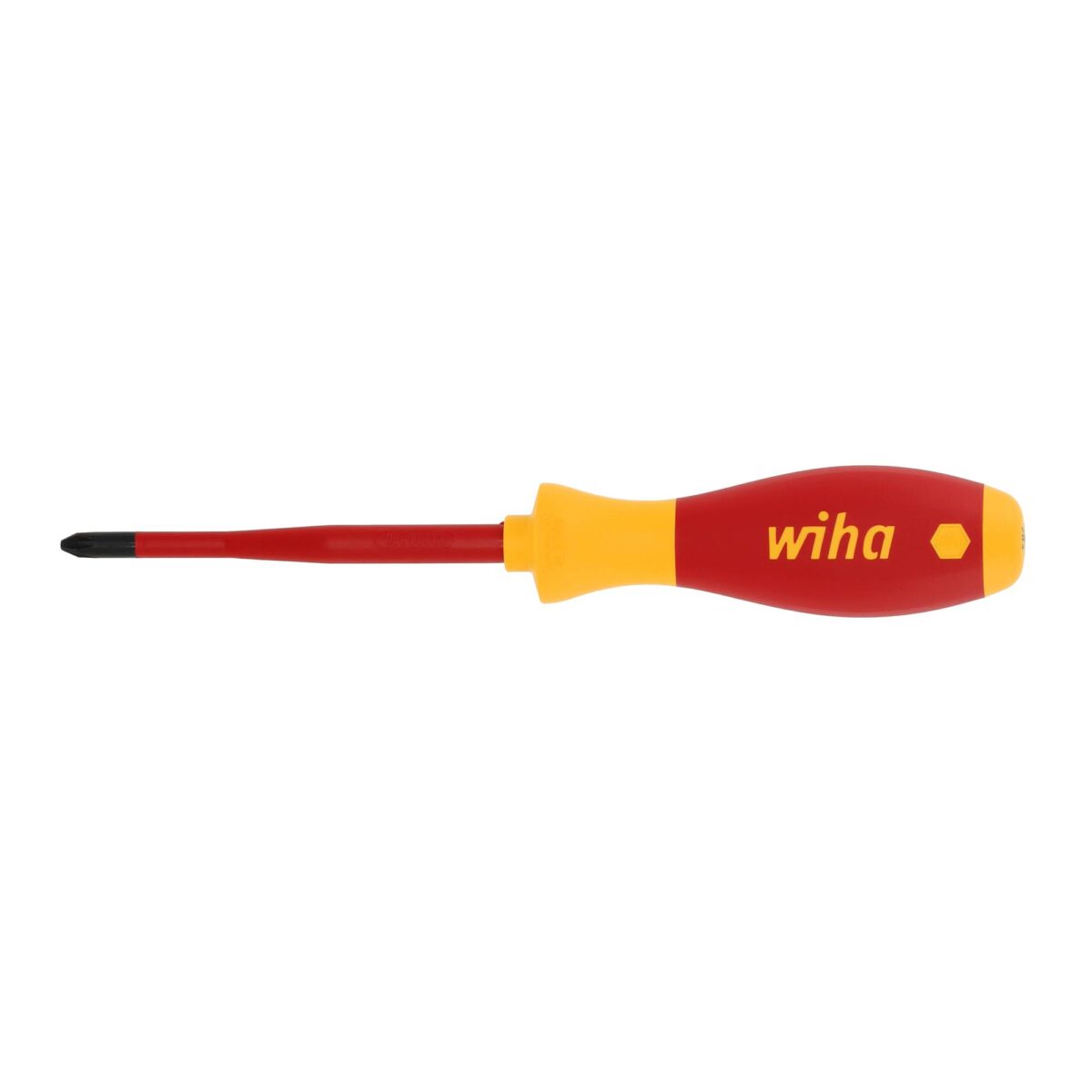 Wiha VDE Geïsoleerde Kruiskop Schroevendraaier SoftFinish Electric SlimFix PH2 x 100 mm - Afbeelding 2