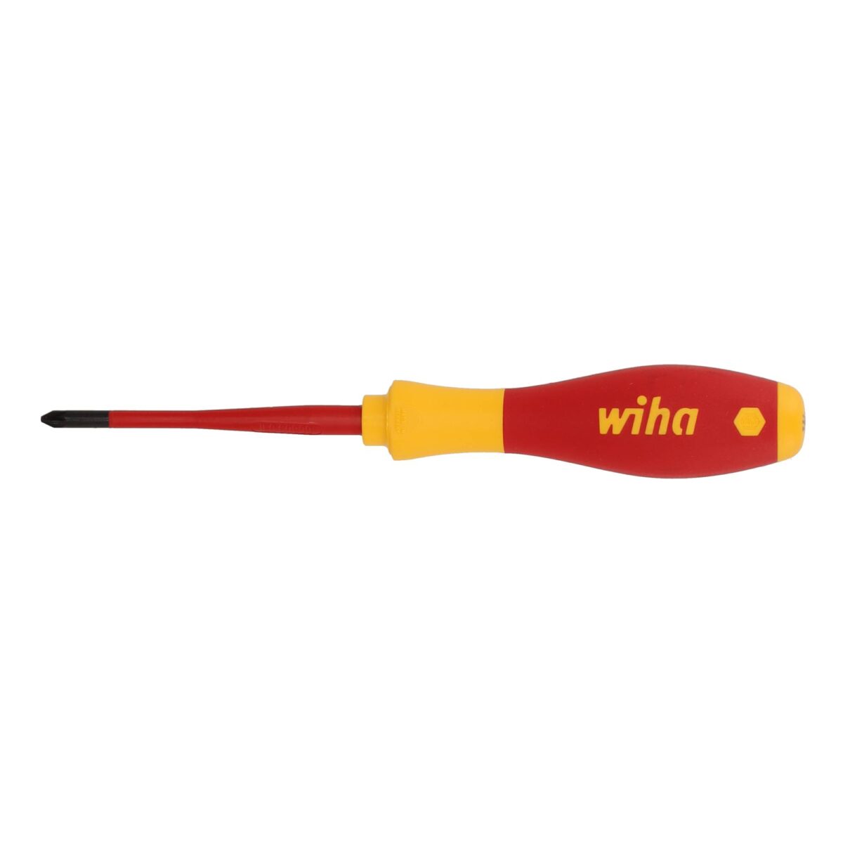 Wiha VDE Geïsoleerde Kruiskop Schroevendraaier SoftFinish Electric SlimFix PZ1 x 80 mm - Afbeelding 2