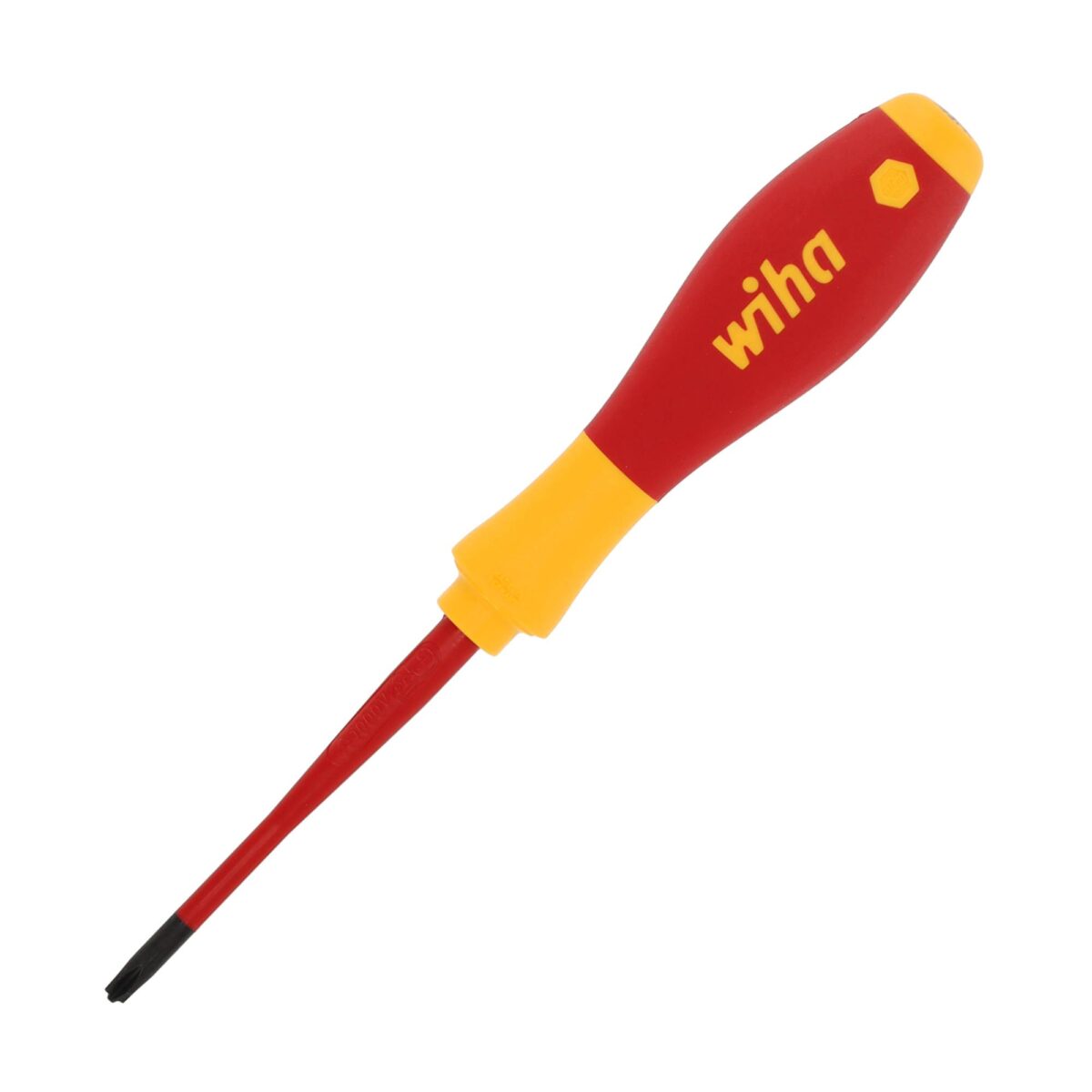 Wiha VDE Geïsoleerde Kruiskop Schroevendraaier SoftFinish Electric SlimFix SL/PH1 x 80 mm - Afbeelding 1