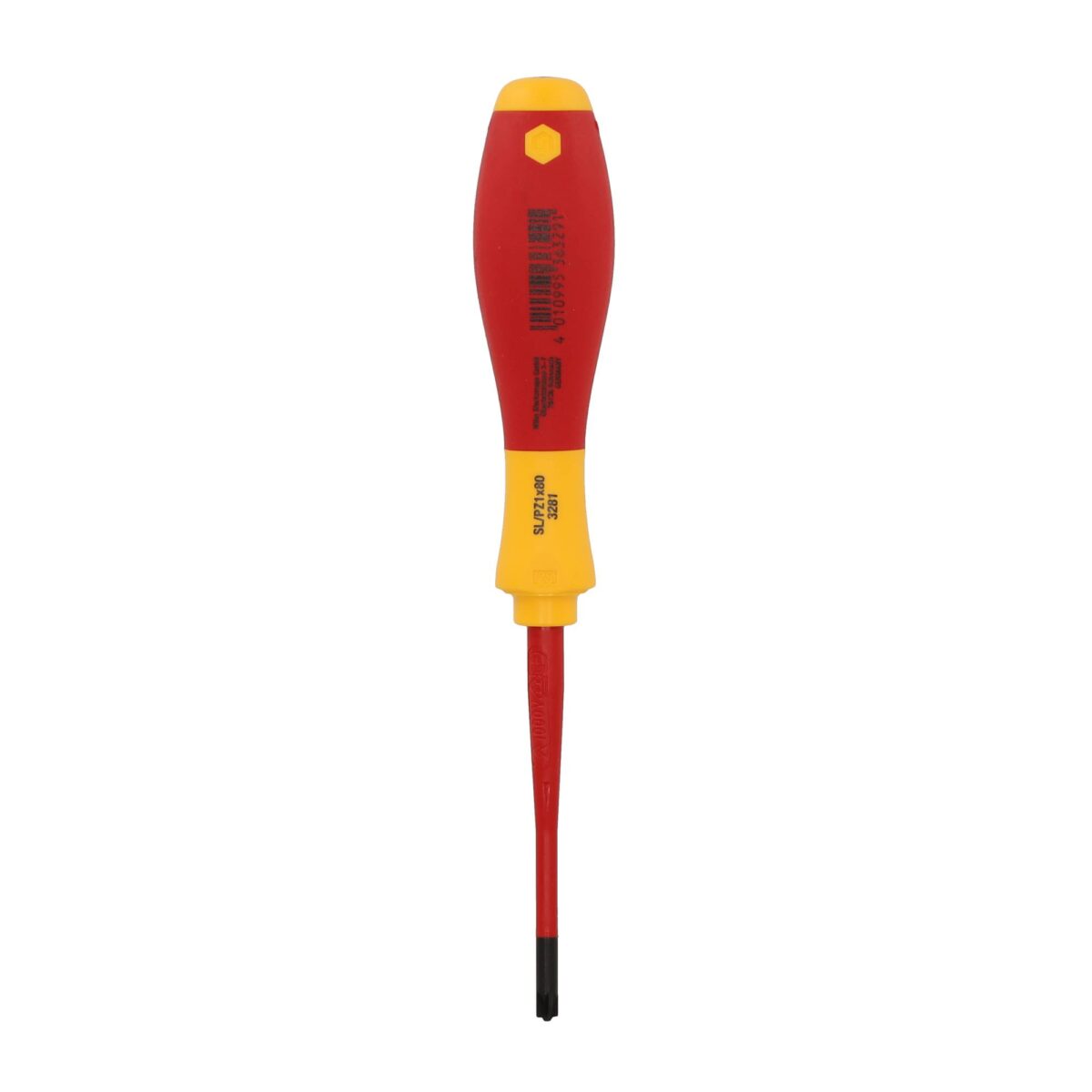 Wiha VDE Geïsoleerde Kruiskop Schroevendraaier SoftFinish Electric SlimFix SL/PZ1 x 80 mm - Afbeelding 4