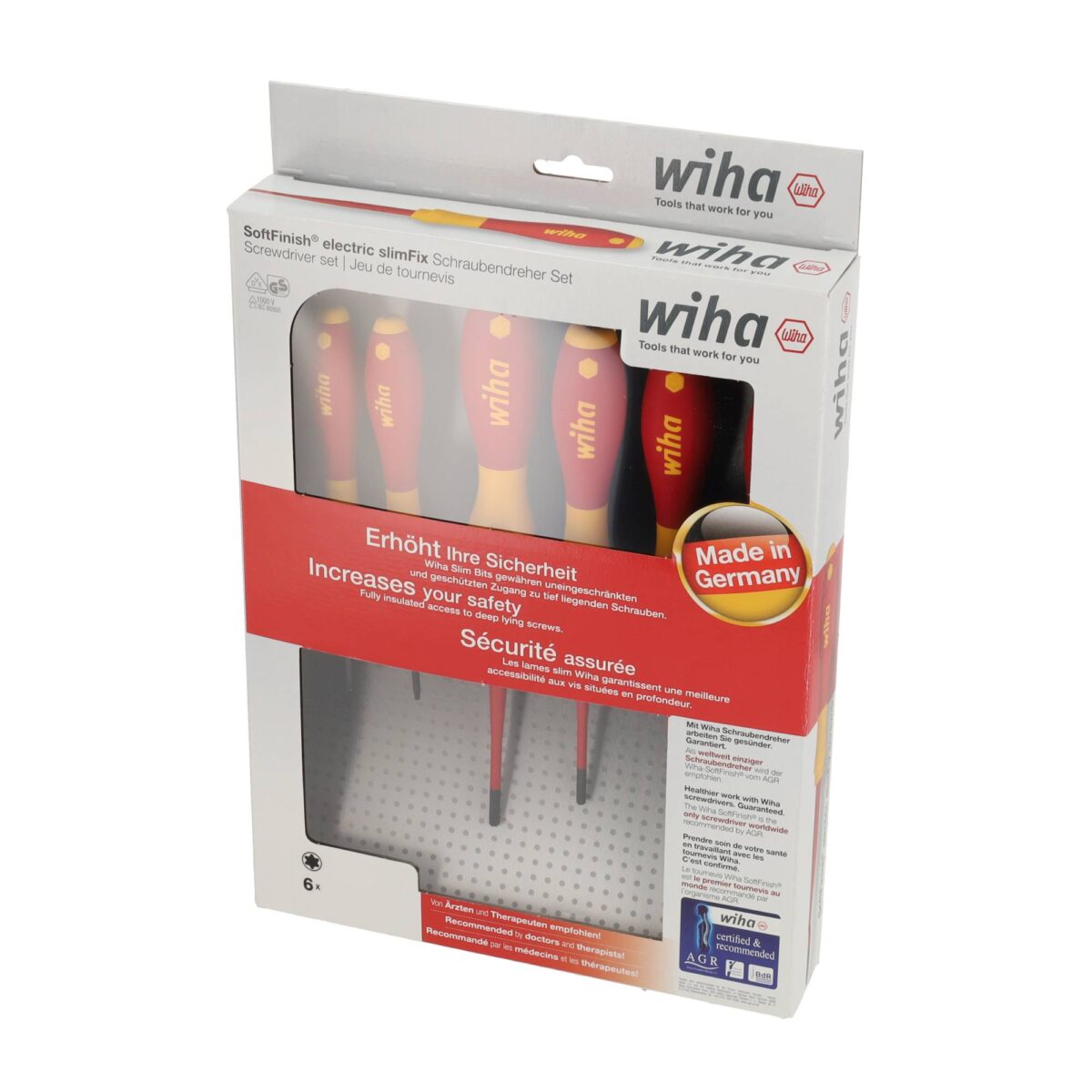 Wiha VDE Geïsoleerde Schroevendraaierset SoftFinish Electric SlimFix Torx 6-delig - Afbeelding 3