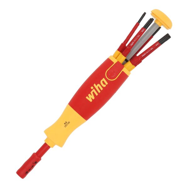 Wiha VDE Geïsoleerde Schroevendraaier met bitmagazijn LiftUp electric TORX – met 6 slimBits