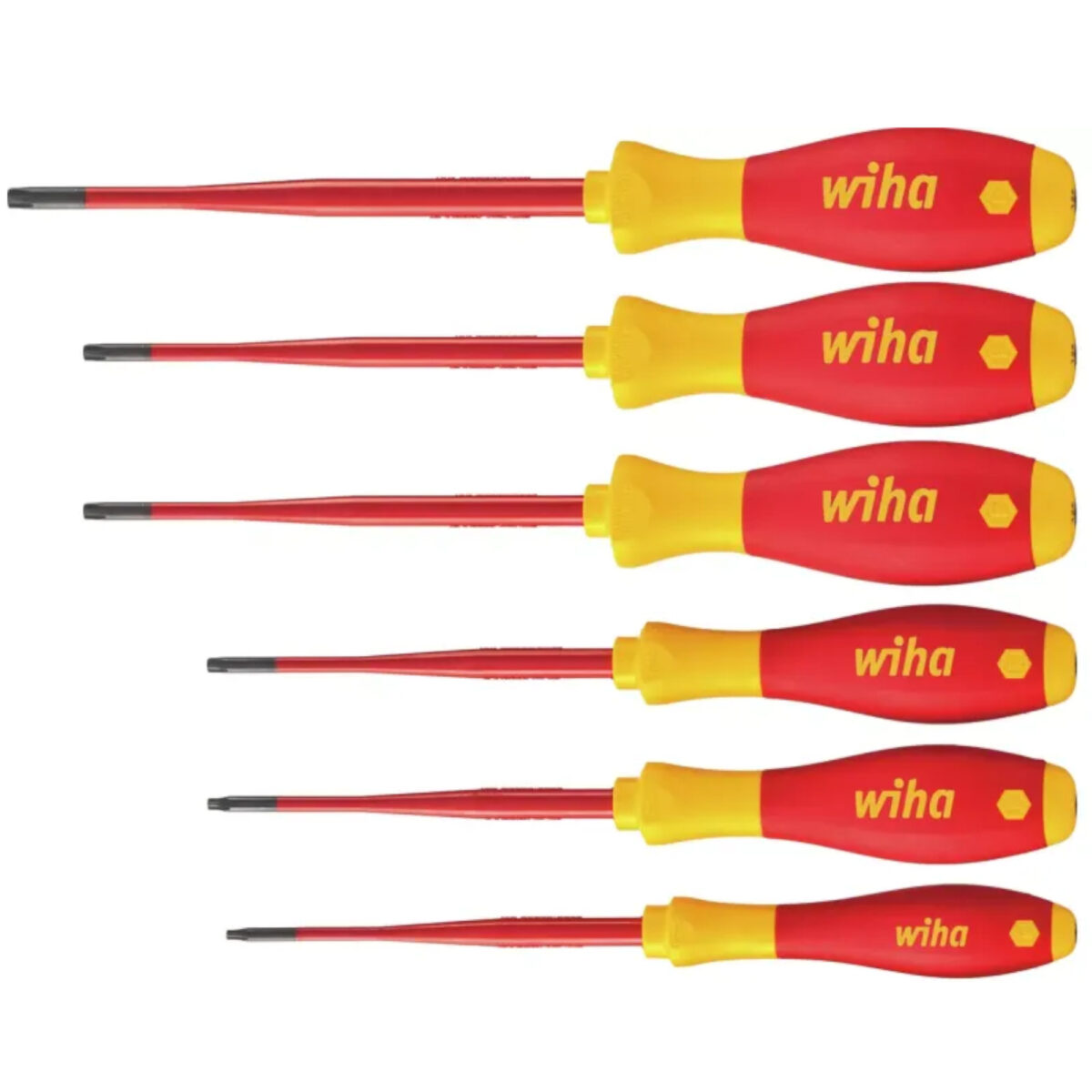 Wiha VDE Geïsoleerde Schroevendraaierset SoftFinish Electric SlimFix Torx Tamper Resistant (met boring) 6-delig - Afbeelding 6