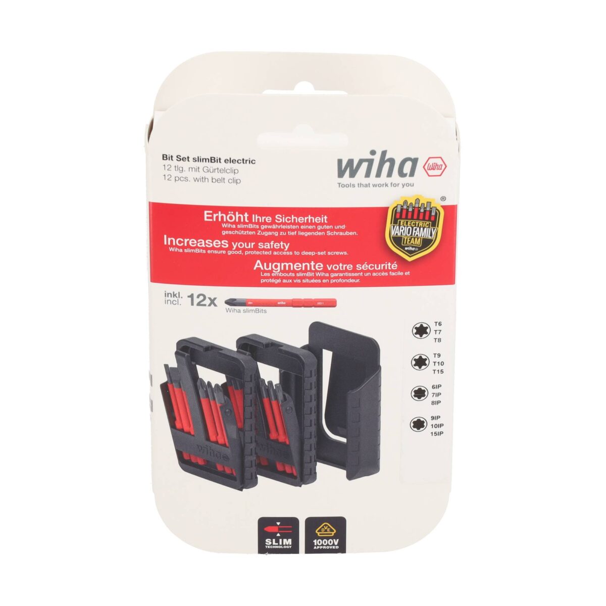 Wiha VDE Geïsoleerde slimBit electric TORX® / TORX PLUS® Bitset – 12-delig - Incl. Riemhouder - Afbeelding 6