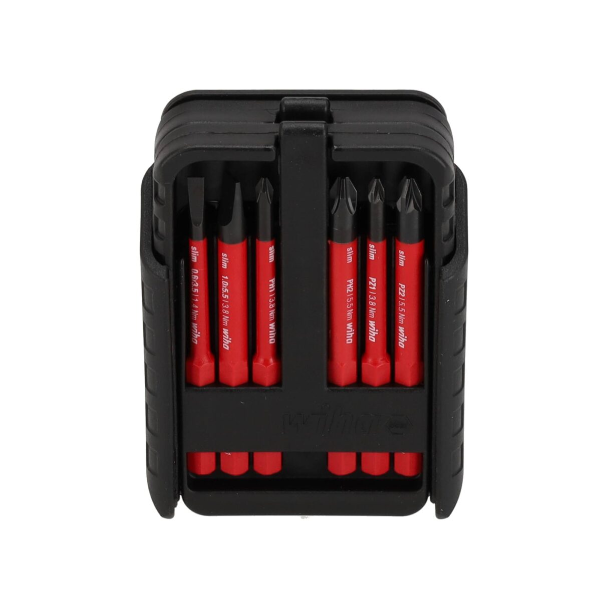 Wiha VDE Geïsoleerde Bitset slimBit electric sleufkop - 12-delig - Phillips, Pozidriv, PlusMin/Pozidriv , TORX - met riemhouder - Afbeelding 1