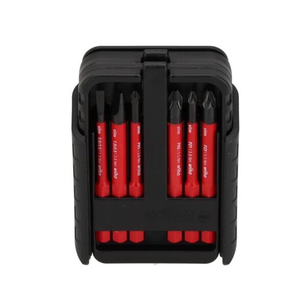 Wiha VDE Geïsoleerde Bitset slimBit electric sleufkop - 12-delig - Phillips, Pozidriv, PlusMin/Pozidriv , TORX - met riemhouder