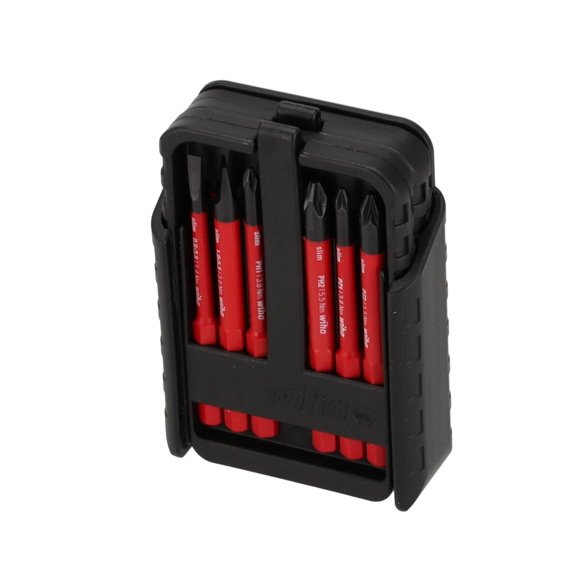 Wiha VDE Geïsoleerde Bitset slimBit electric sleufkop - 12-delig - Phillips, Pozidriv, PlusMin/Pozidriv , TORX - met riemhouder - Afbeelding 4