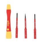 Wiha VDE Geïsoleerde Fijnschroevendraaierset PicoFinish SlimVario - Electric 4-delig - Phillips, Pozidriv, Sleufkop