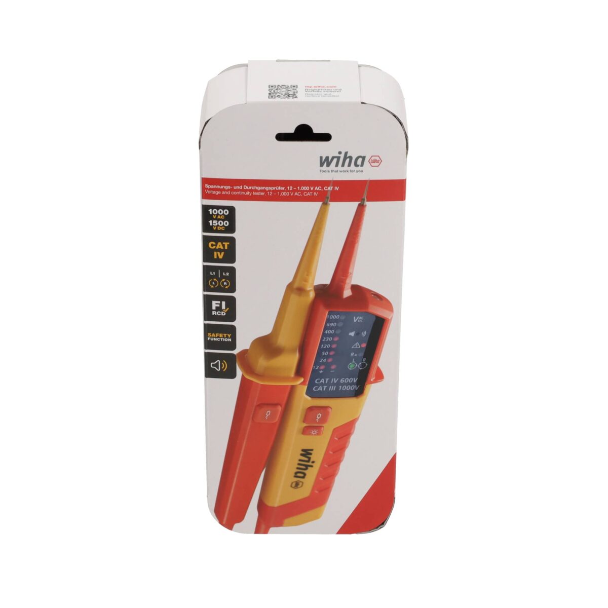 Wiha Spannings- en doorgangstester 12 - 1.000 V AC CAT IV incl. 2x AAA-batterijen - Afbeelding 3