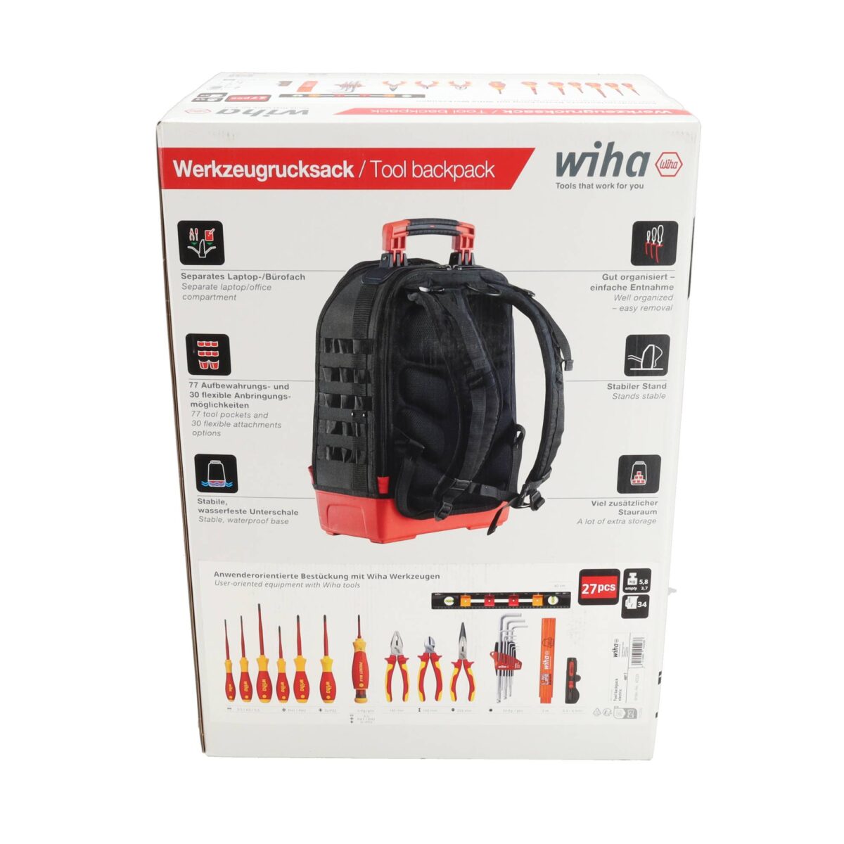 Wiha VDE Geïsoleerde Gereedschaprugzak electric 27-delig - Afbeelding 8