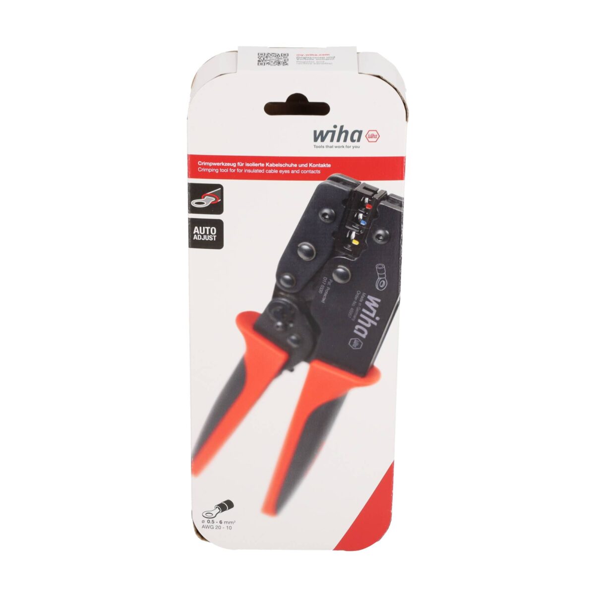 Wiha Krimpgereedschap voor geïsoleerde kabelschoenen en contacten 0,5 - 6,0 mm² - Afbeelding 4