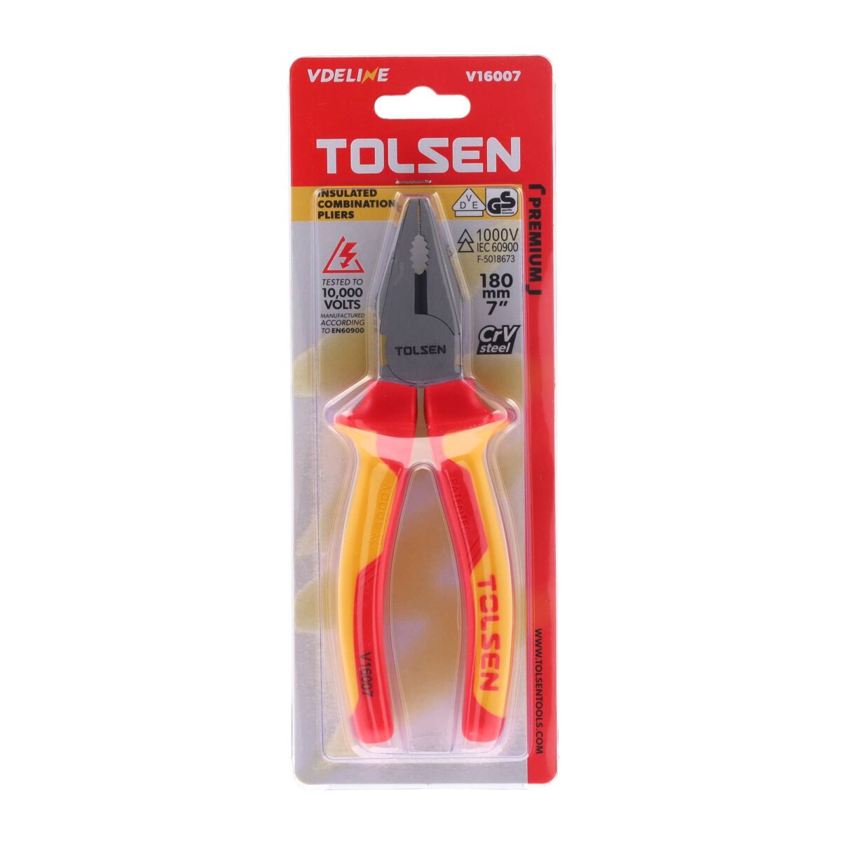 VDE Line Geïsoleerde Combinatietang Industrial 180 mm - Afbeelding 5