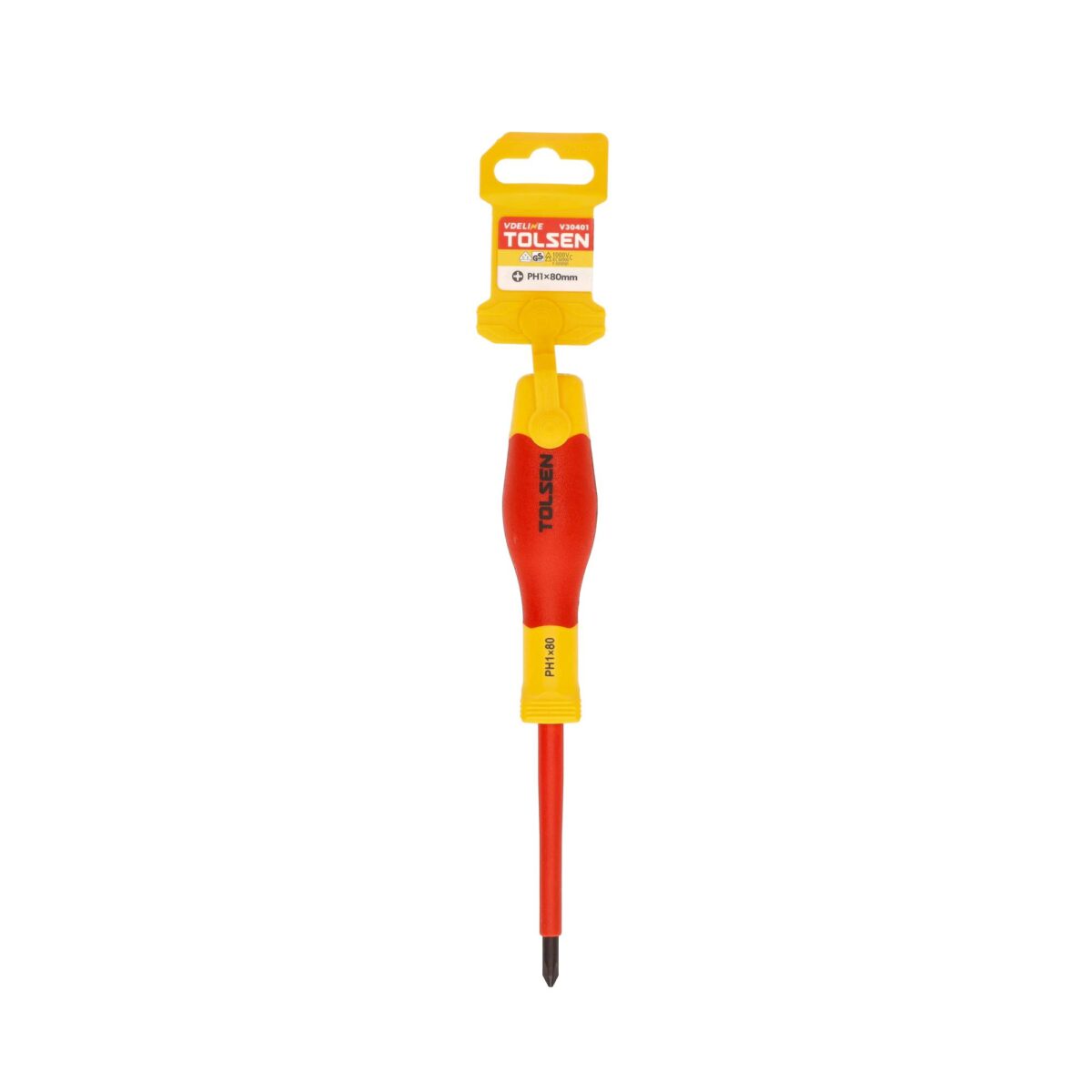 VDE Line Geïsoleerde Kruiskopschroevendraaier PH1 x 80 mm - Afbeelding 8