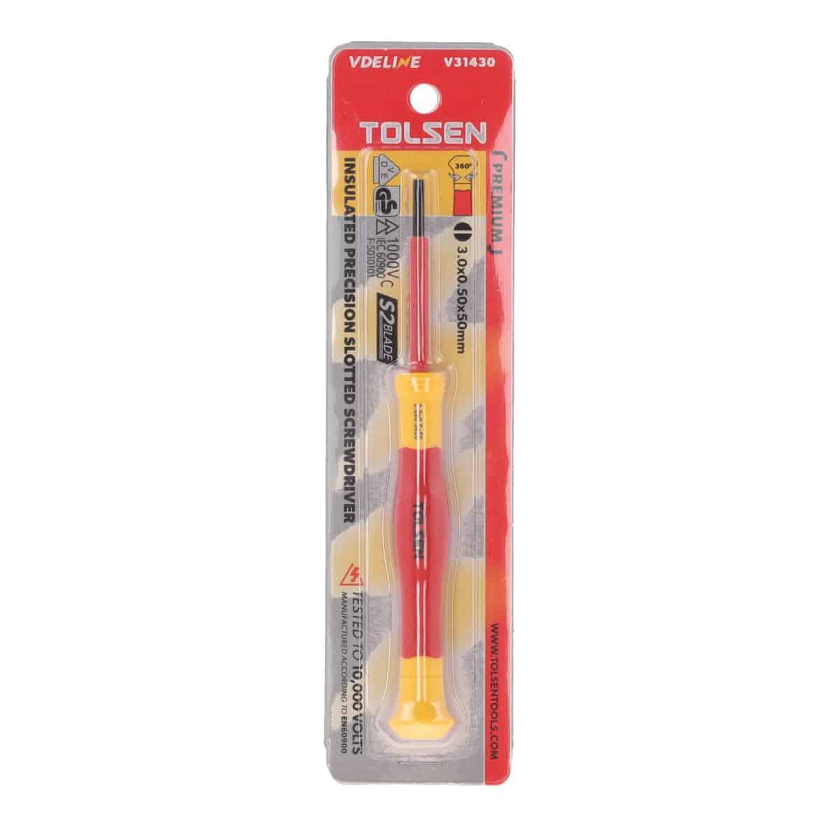 VDE Line Geïsoleerde Precisie Sleufschroevendraaier – 3.0 x 0.50 x 50 mm - Afbeelding 4