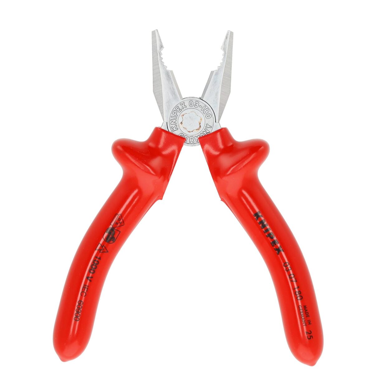 Knipex VDE Geïsoleerde Combinatietang 180 mm – Verchroomd, Dompelgeïsoleerd en Geschikt voor Meerdere Toepassingen - Afbeelding 4