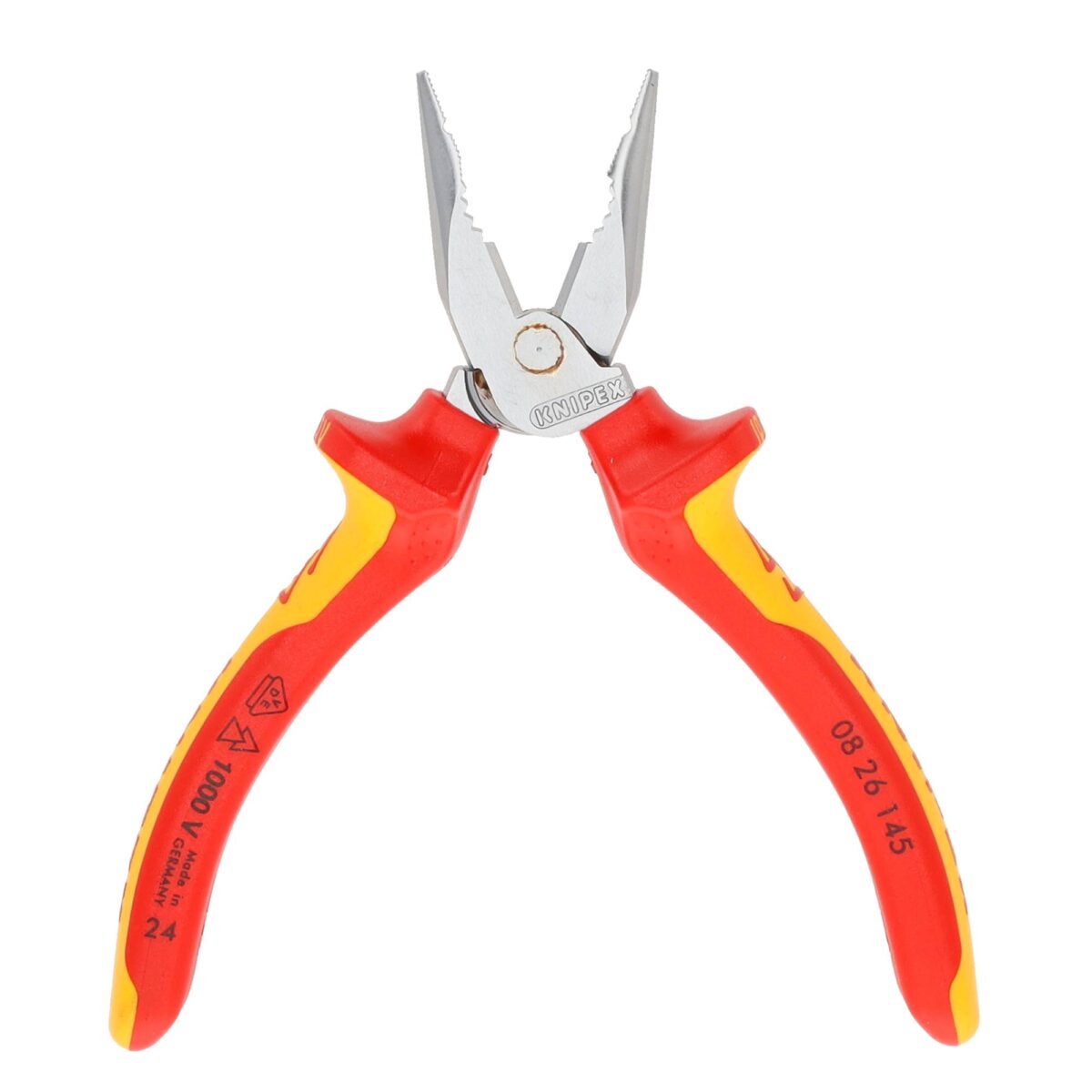 Knipex VDE Geïsoleerde Spitse Combinatietang 145 mm – Verchroomd – Voor fijne installatiewerkzaamheden – Slanke kop met extra grip - Afbeelding 4