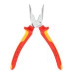 Knipex VDE Geïsoleerde Spitse Combinatietang 185 mm – Verchroomd – Voor installatiewerk in krappe ruimtes – Extra grip & snijvermogen - Afbeelding 5