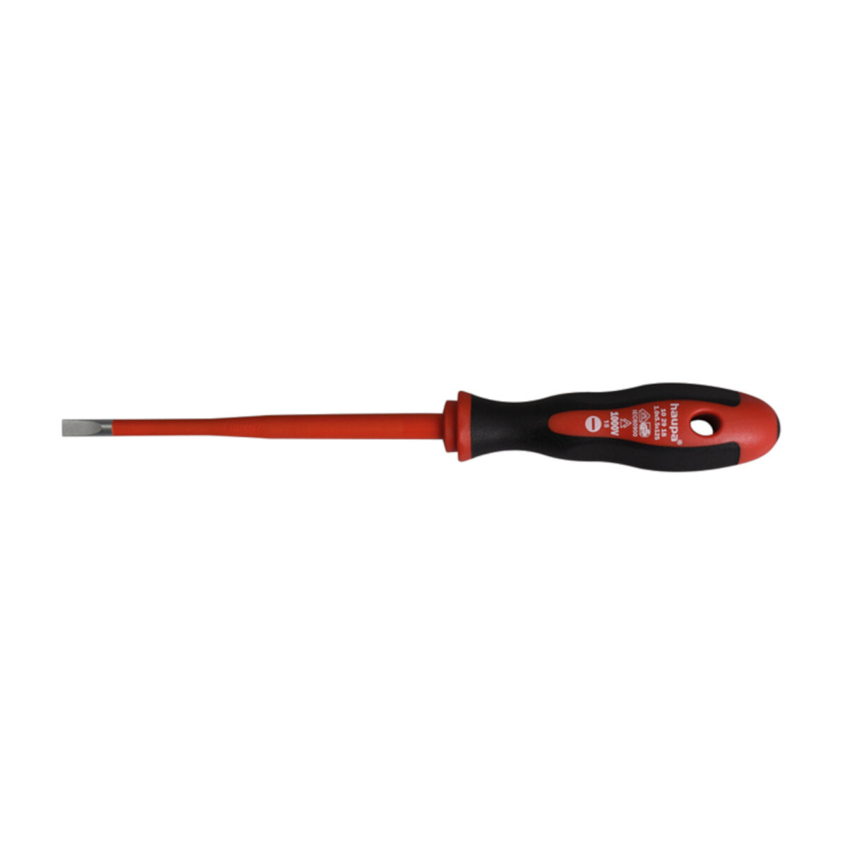 Haupa VDE Geïsoleerde HUPslim Sleufschroevendraaier 5,5 x 125 mm - Afbeelding 1