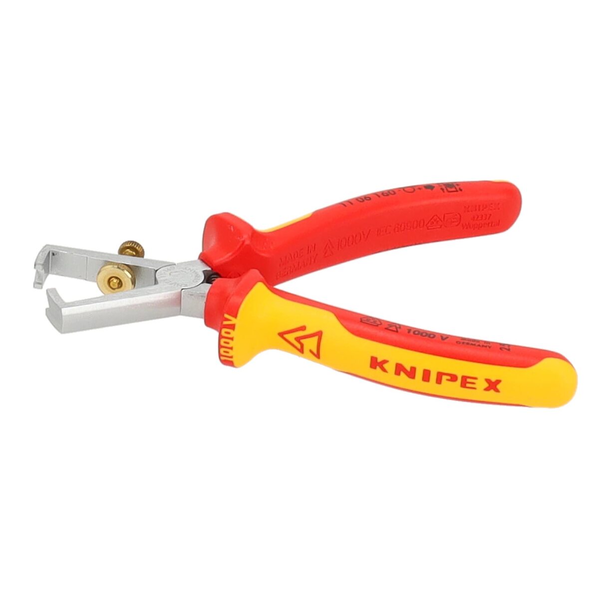 Knipex VDE Geïsoleerde Afstriptang 160 mm – Met openingsveer – Voor kunststof en rubberisolatie – Verchroomd & ergonomisch - Afbeelding 4