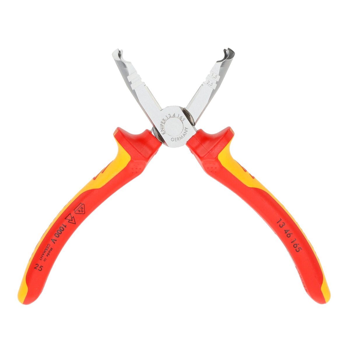 Knipex VDE Geïsoleerde Ontmantelingstang 165 mm – Verchroomd – Multifunctionele tang voor ontmantelen, snijden en strippen van kabels - Afbeelding 4