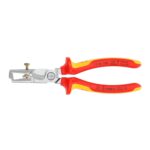Knipex VDE Geïsoleerde StriX Afstriptang met Kabelschaar 180 mm – Verchroomd – 2-in-1 Gereedschap voor Elektrische Installaties - Afbeelding 3