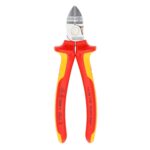 Knipex VDE Geïsoleerde Afstrip-Zijsnijtang 160 mm – Verchroomd – Voor Precisiewerk in Nauwe Ruimtes - Afbeelding 2