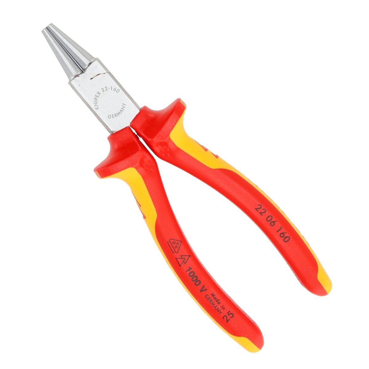 Knipex VDE Geïsoleerde Rondbuigtang 160 mm – Verchroomd – Voor Precisiewerk met Draadogen - Afbeelding 1