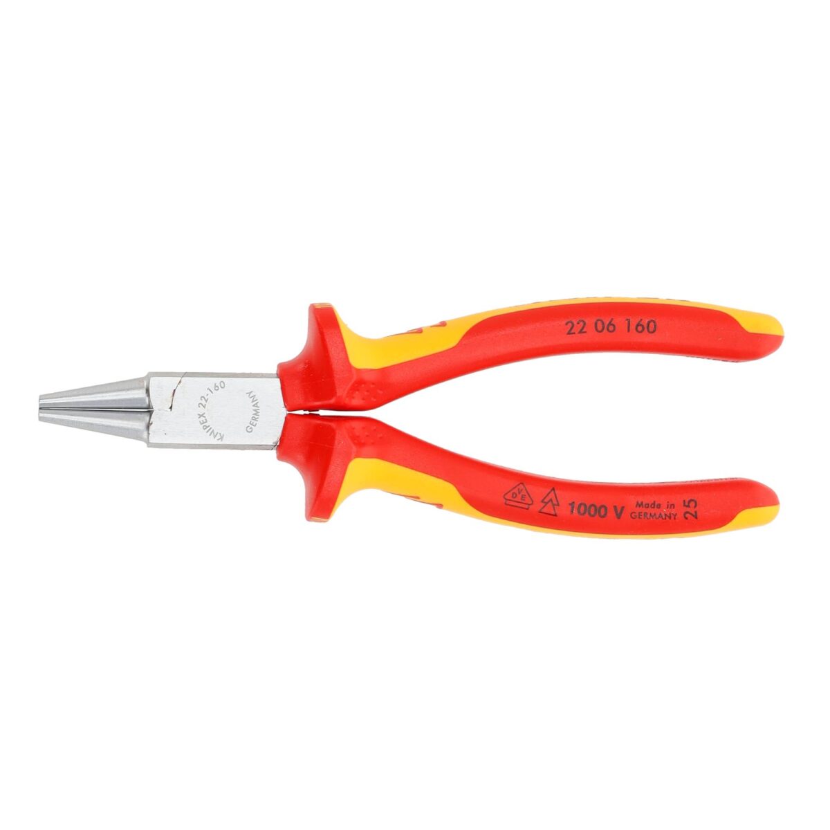 Knipex VDE Geïsoleerde Rondbuigtang 160 mm – Verchroomd – Voor Precisiewerk met Draadogen - Afbeelding 3