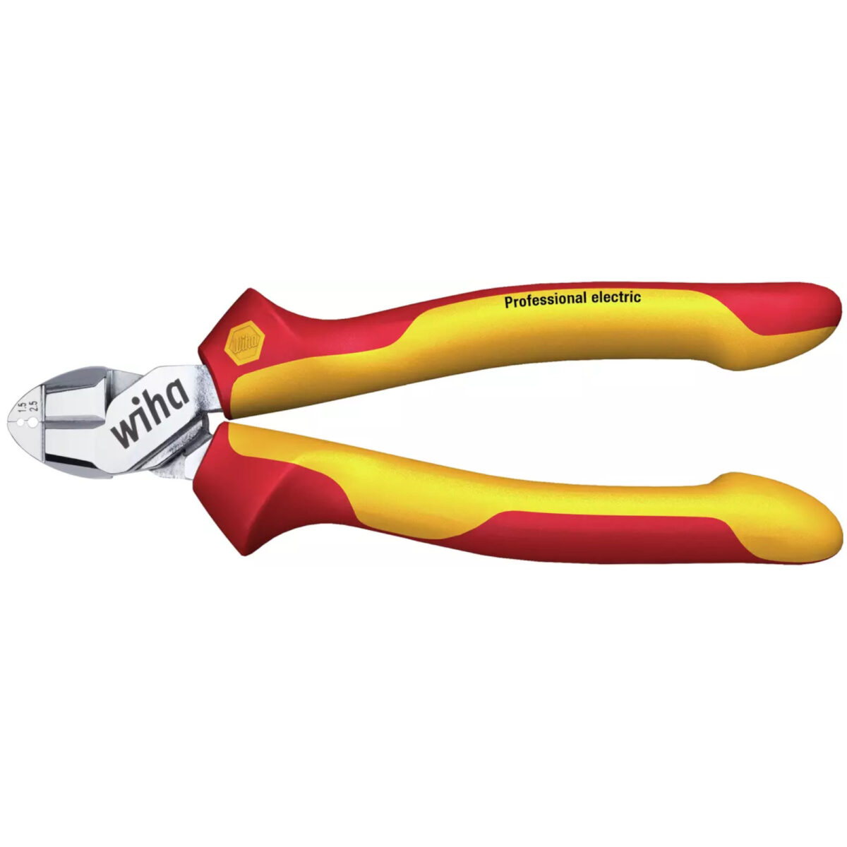 Wiha VDE Geïsoleerde Afstrip-Zijkniptang 160 mm – Professional Electric met DynamicJoint - Afbeelding 1