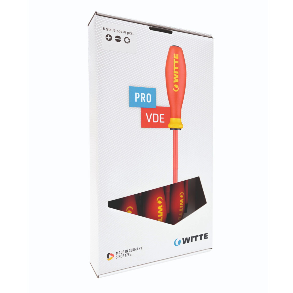 Witte Tools VDE Geïsoleerde Schroevendraaierset PRO 6-delig - SL/PH - Afbeelding 2