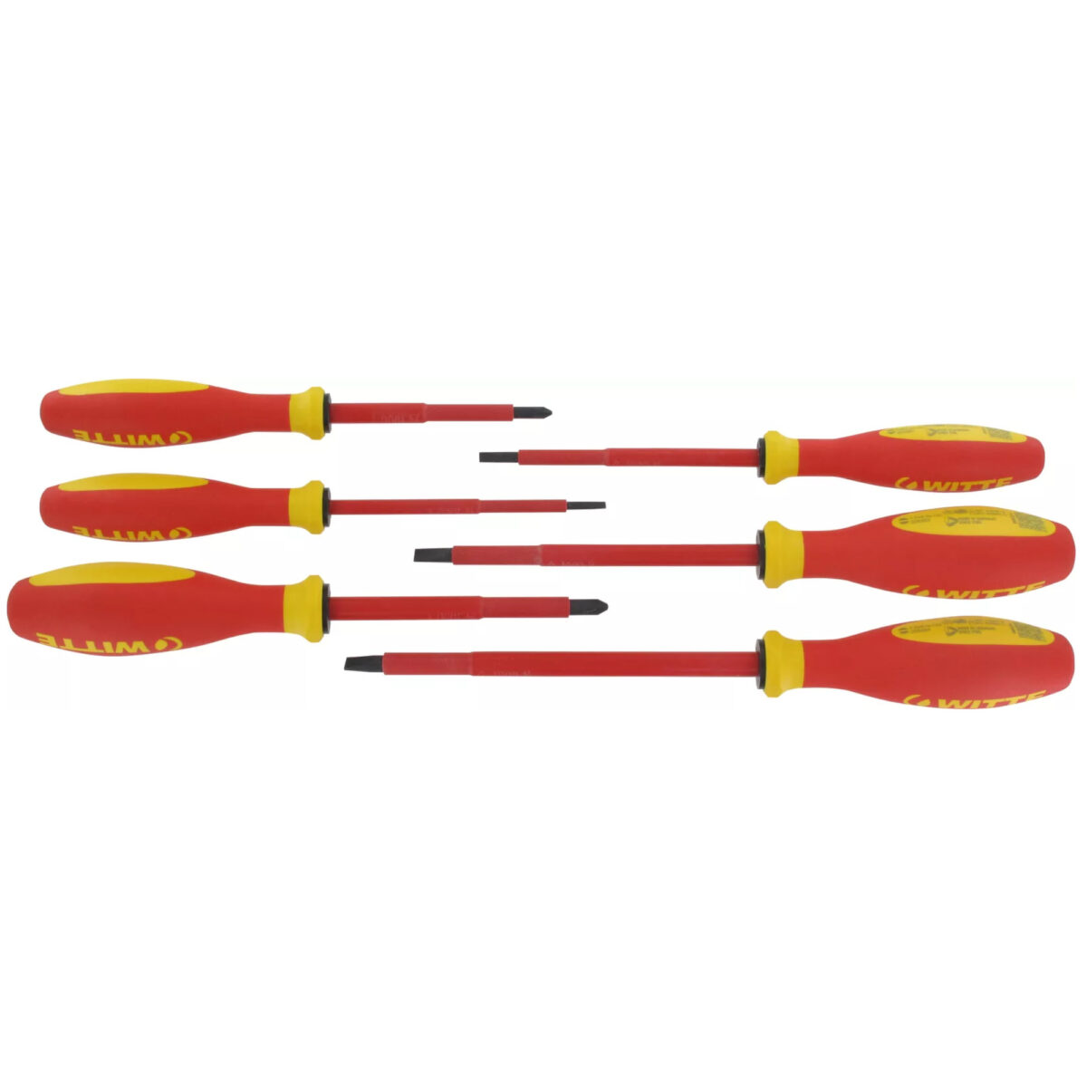 Witte Tools VDE Geïsoleerde Schroevendraaierset PRO 6-delig - SL/PH - Afbeelding 1
