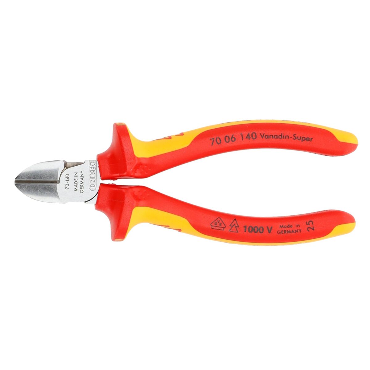 Knipex VDE Geïsoleerde Zijsnijtang 140 mm – Verchroomd, Ergonomische Comfortgreep - Afbeelding 3