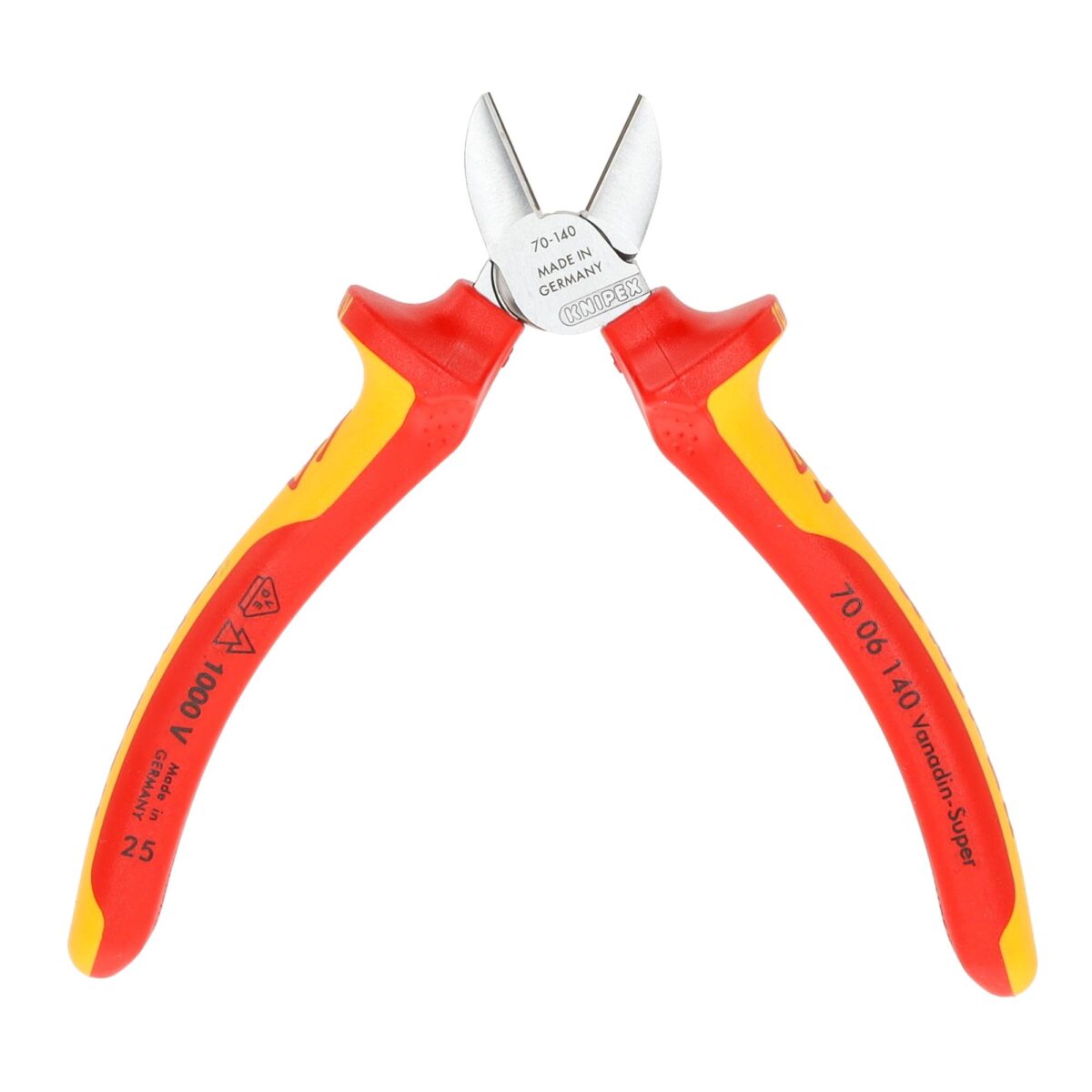Knipex VDE Geïsoleerde Zijsnijtang 140 mm – Verchroomd, Ergonomische Comfortgreep - Afbeelding 4