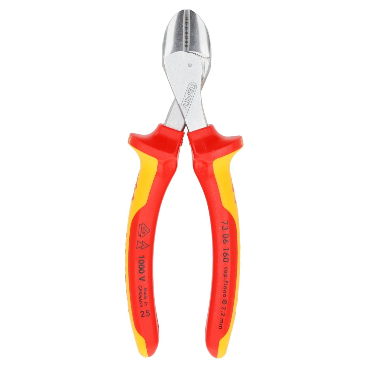 Knipex VDE Geïsoleerde Zijsnijtang X-Cut 160 mm – Compact, Verchroomd en Extreem Krachtig - Afbeelding 2