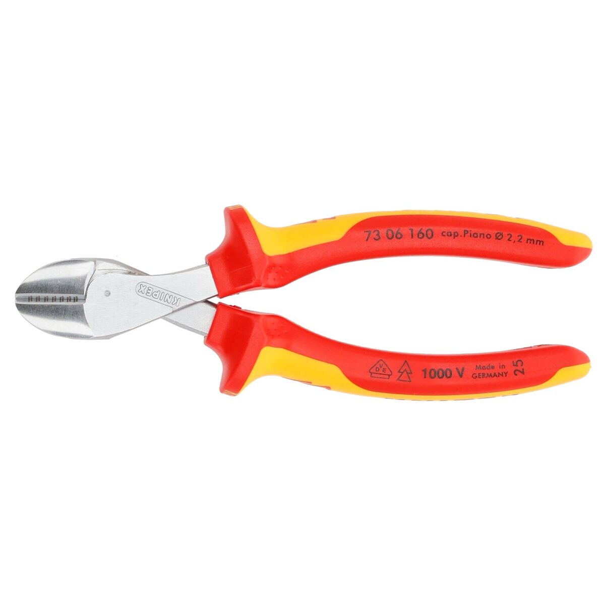 Knipex VDE Geïsoleerde Zijsnijtang X-Cut 160 mm – Compact, Verchroomd en Extreem Krachtig - Afbeelding 3