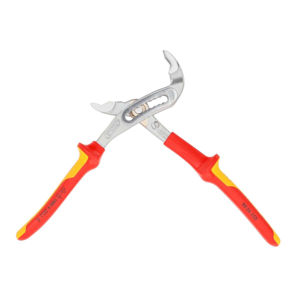 Knipex VDE Geïsoleerde Waterpomptang Alligator 250 mm – Verchroomd, Zelfklemmend en Veilig voor Elektrisch Werk - Afbeelding 4