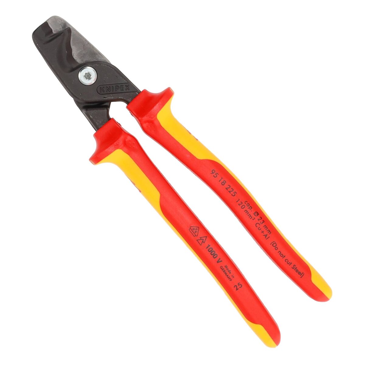 Knipex Kabelschaar StepCut XL VDE 225 mm – Grote Snijcapaciteit met Minimale Inspanning - Afbeelding 1