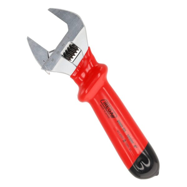 Irega 92 VDE Geïsoleerde Moersleutel 8 Inch – Verstelbare Sleutel – Chroom – Rechtsdraaiend – Bek 39 mm