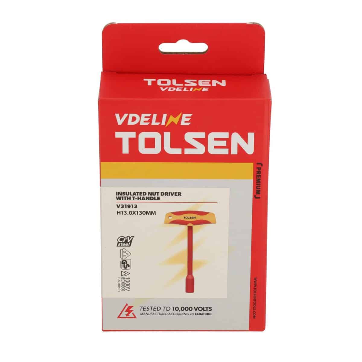 VDE Line Geïsoleerde Moerschroevendraaier T-Sleutel H13 x 130 mm - Afbeelding 5